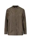 Aspesi Green Button-up Technical Fabric Jacket In Green
