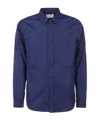 Aspesi Button Long-sleeved Shirt In Blue