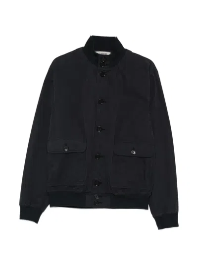 Aspesi Button Pocket Jacket In Blue