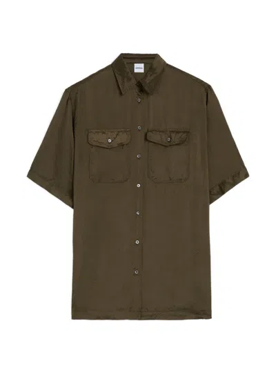 Aspesi Button Pocket Shirt In Green