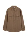 Aspesi Brown Shirt With Buttons And Pockets In Brown