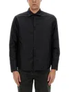 Aspesi Button-up Minimalist Jacket With Classic Collar In Black