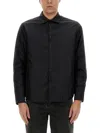 Aspesi Button-up Minimalist Jacket With Classic Collar In Black