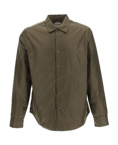Aspesi Button-up Padded Shirt In Green