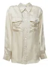 Aspesi Ecru Viscose Satin Blouse