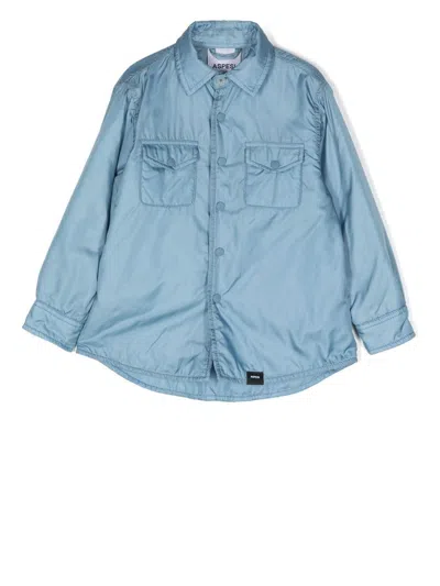 Aspesi Kids' Button-up Shirt In Blue