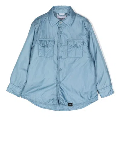 Aspesi Kids' Button-up Shirt In Light Blue