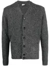 Aspesi Button-up Wool Cardigan In Grau