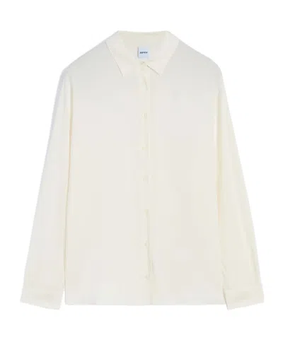 Aspesi Button-down Long-sleeved Shirt In White