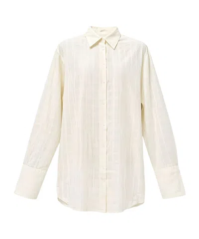 Aspesi Button-down Long-sleeved Shirt In White