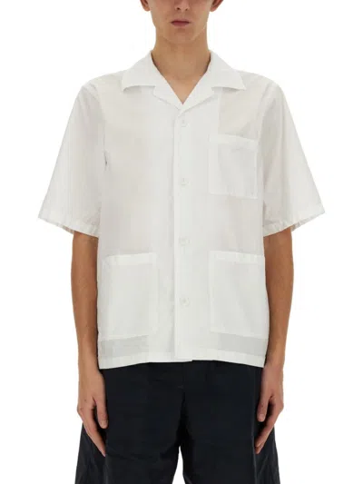 Aspesi Button-down Oversized Cotton Shirt In White