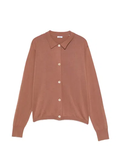 Aspesi Buttoned Cardigan In Brown