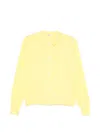Aspesi Buttoned Cardigan In Yellow