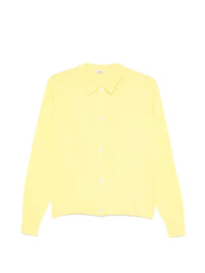 Aspesi Buttoned Cardigan In Yellow