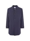 Aspesi Buttoned Coat In Blue