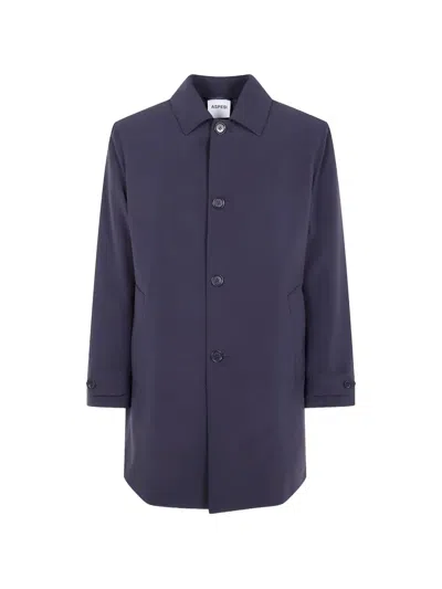Aspesi Buttoned Coat In Blue