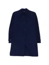 Aspesi Buttoned Coat In Blue