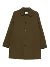 Aspesi Buttoned Cotton Coat In Green