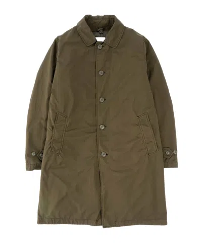 Aspesi Buttoned Cotton Coat In Brown