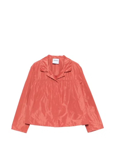 Aspesi Buttoned Cropped Jacket In Orange