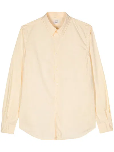 Aspesi Buttoned Down Sleeved Shirt In Yellow