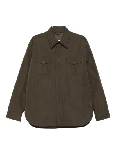 Aspesi Buttoned Flap-pocket Shirt Jacket In Gray