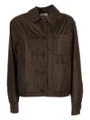 Aspesi Lightweight Minimalist Jacket In Brown