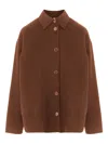 Aspesi Buttoned Jacket In Brown