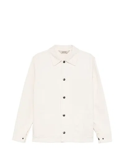 Aspesi Buttoned Jacket In Neutral