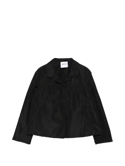 Aspesi Buttoned Long-sleeve Jacket In Black