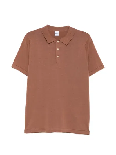 Aspesi Buttoned Polo Shirt In Brown