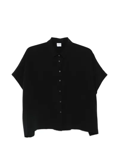 Aspesi Silk Crepe De Chine Shirt In Blue