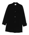 Aspesi Buttoned Single-breasted Coat In Black