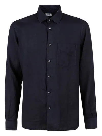 Aspesi Buttoned Sleeved Shirt In Blue