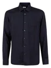 Aspesi Buttoned Sleeved Shirt In Navy