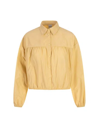 Aspesi Buttoned Sleeved Shirt In Yellow