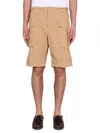 Aspesi Lou Bermuda Shorts Elastic Waistband In Brown