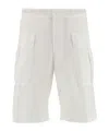 Aspesi Buttoned Straight-leg Cargo Shorts In White