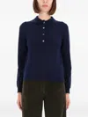 Aspesi Cashmere Polo Shirt In Blue