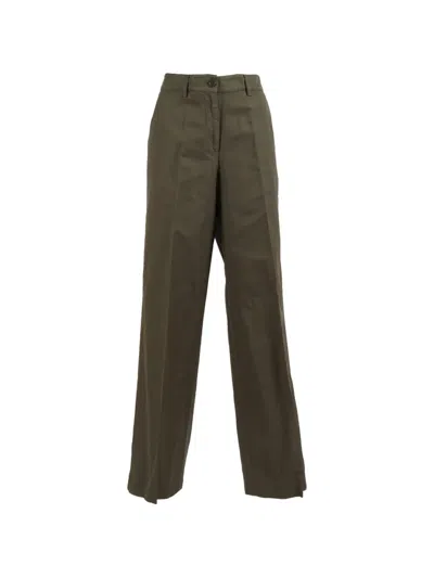 Aspesi Buttoned Trousers In Green