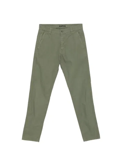 Aspesi Buttoned Trousers In Green