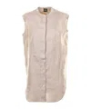 Aspesi Buttoned-up Sleeveless Top In Neutral
