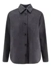 Aspesi Timeless Grey Shirt With Structured Collar And Button-down Front In Gray