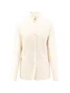 Aspesi Button-fastening High-neck Jacket In White