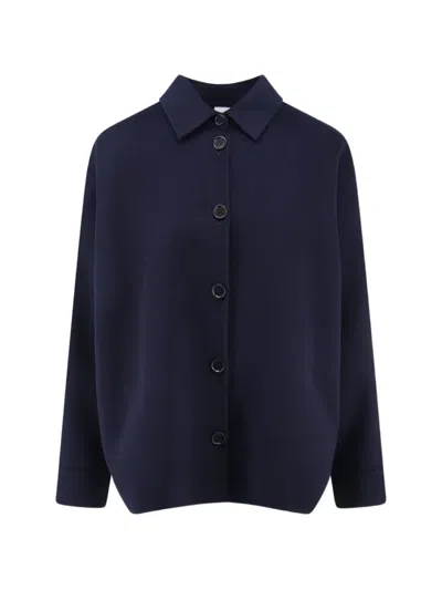 Aspesi Button-fastening Long-sleeve Jacket In Blue