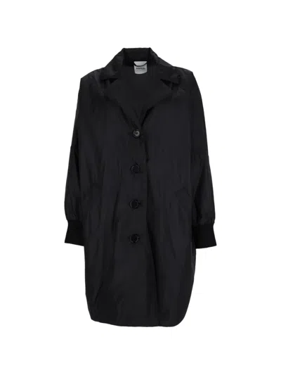 Aspesi Button-fastening Ribbed-cuff Coat In Black