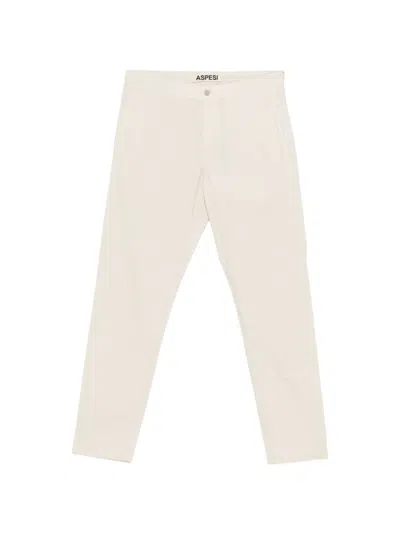 Aspesi Button-fastening Trousers In Neutral
