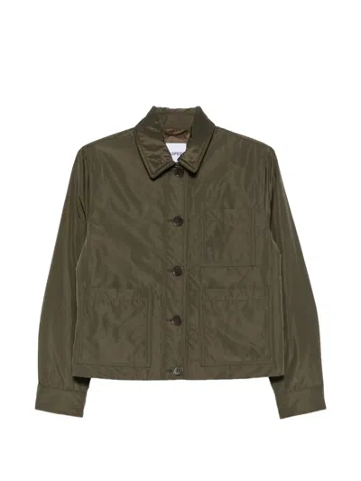Aspesi Button-front Cropped Jacket In Green