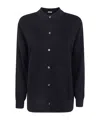 Aspesi Button-front Long-sleeve Knit Top In Black