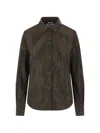 Aspesi Button-front Shirt Jacket In Brown